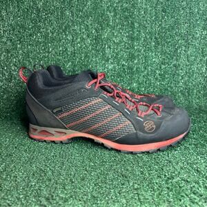 Hanwag Makra Low GTX Gore-Tex Vibram Hiking Approach Shoes Black Red Mens 11.5